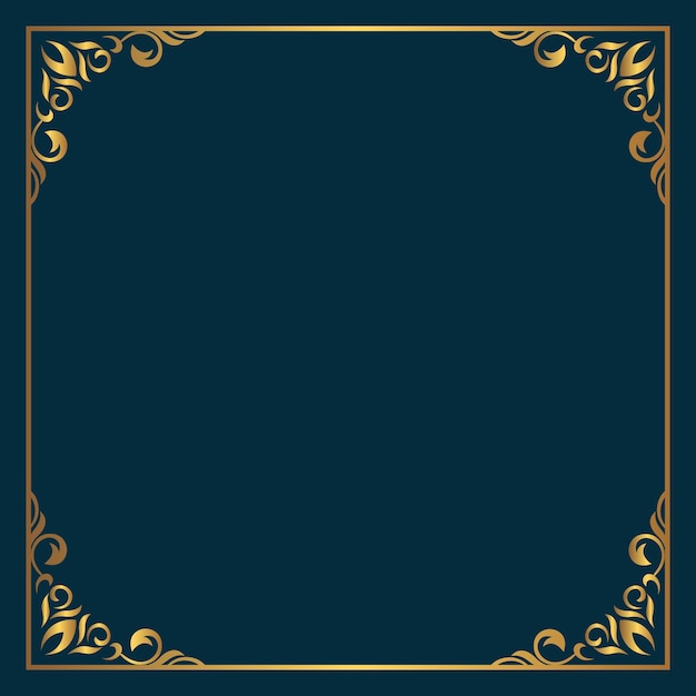 Free Vector decorative background with an elegant gold border