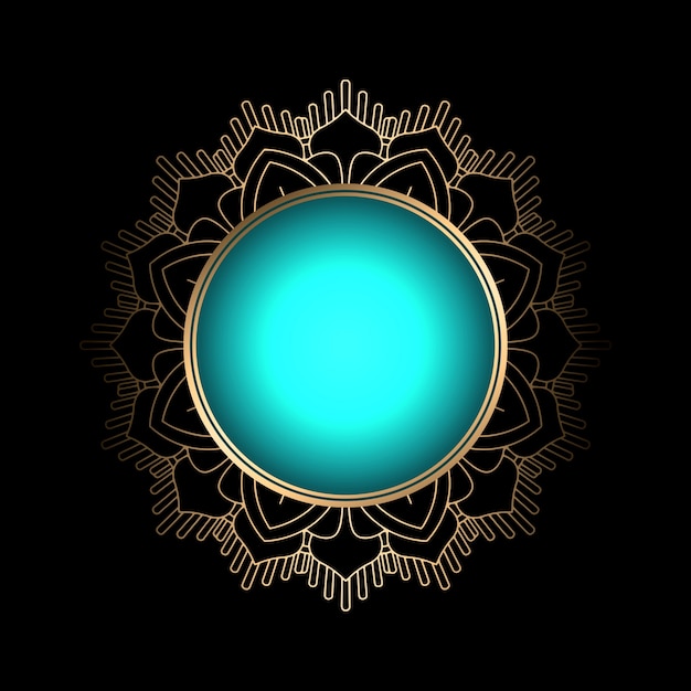 Free Vector decorative background with mandala style frame