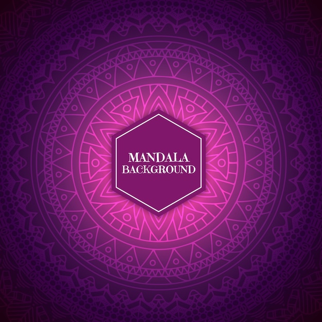 Decorative background with a pink mandala design