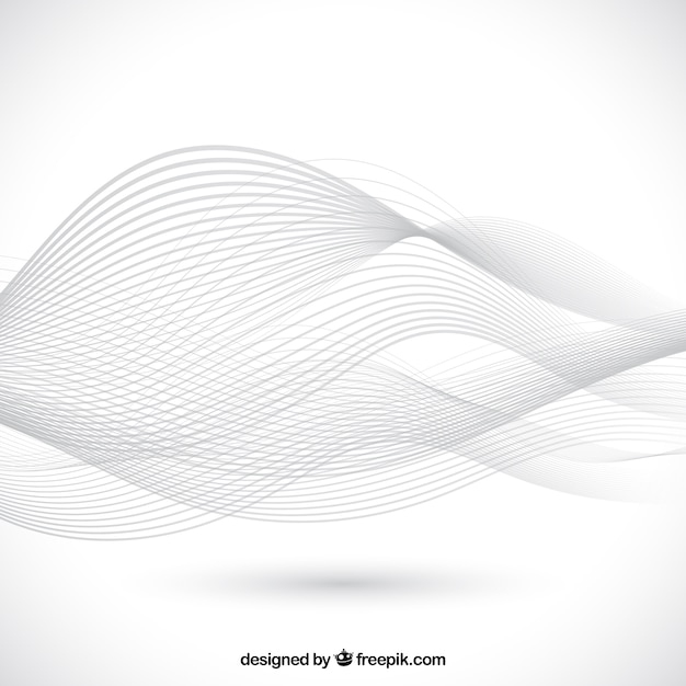 Decorative background with wavy forms in gray tones