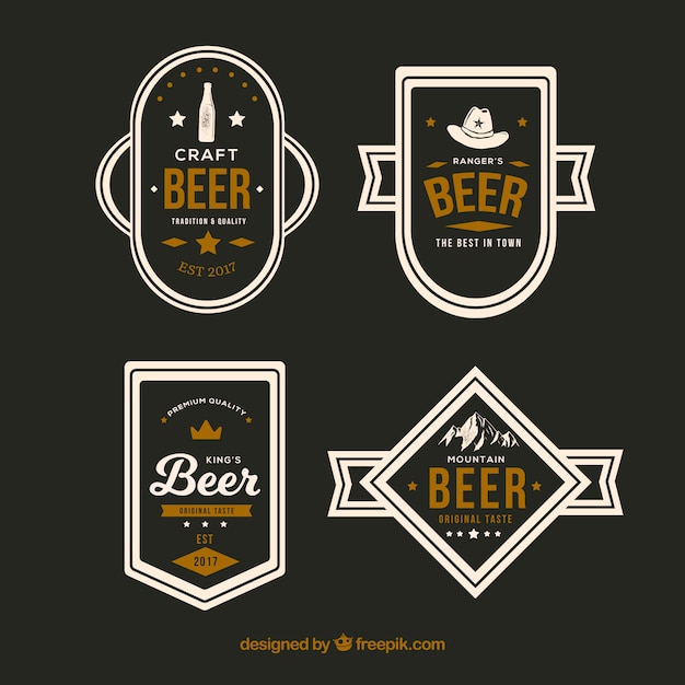 Decorative beer stickers with different kind of designs