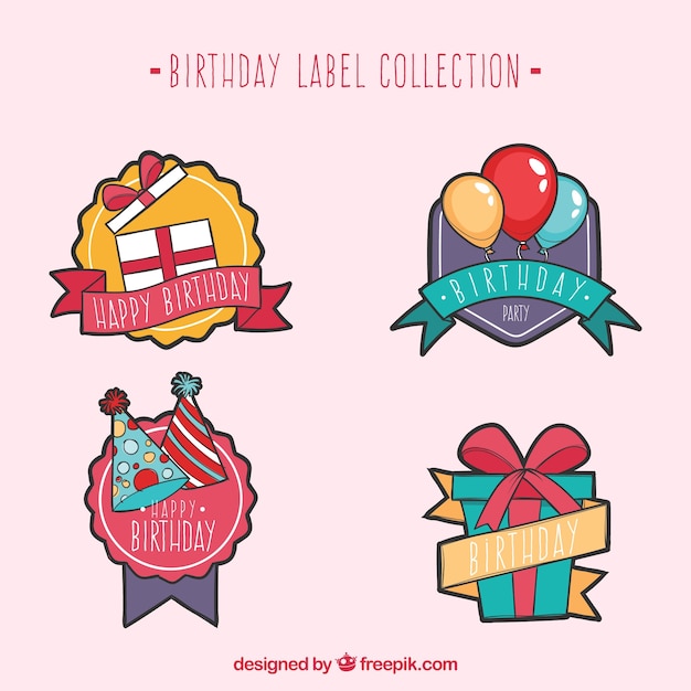 Decorative birthday stickers