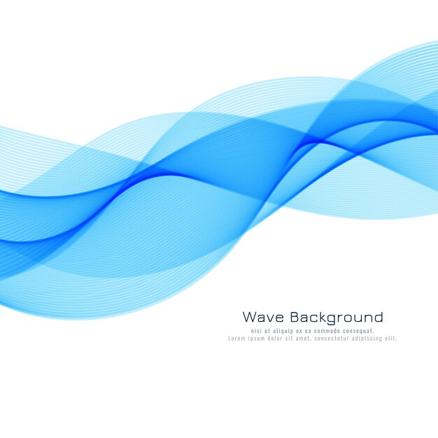 Decorative blue wave background 