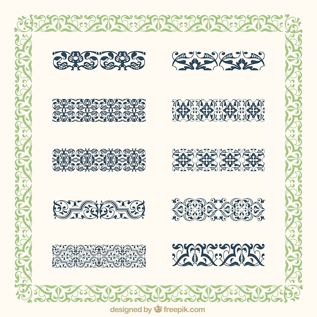 Free vector decorative border collection