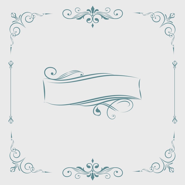 Free Vector decorative calligraphic ornament banner vector