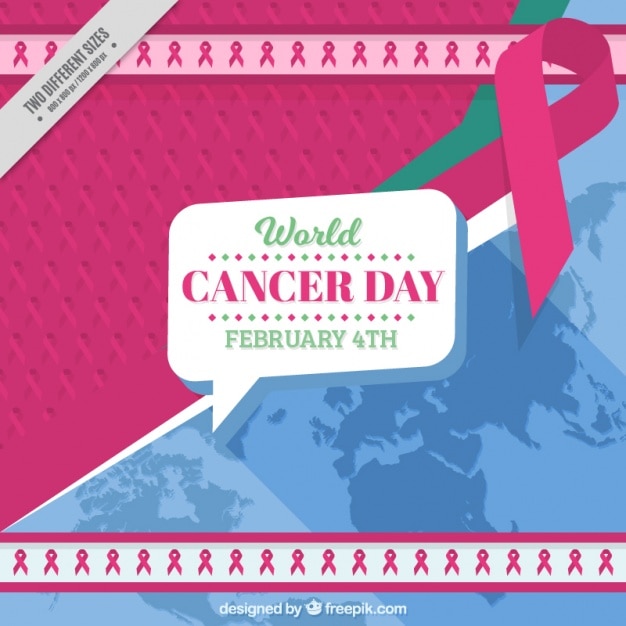 Free vector decorative cancer world day background