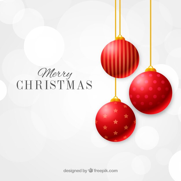 Decorative christmas balls background