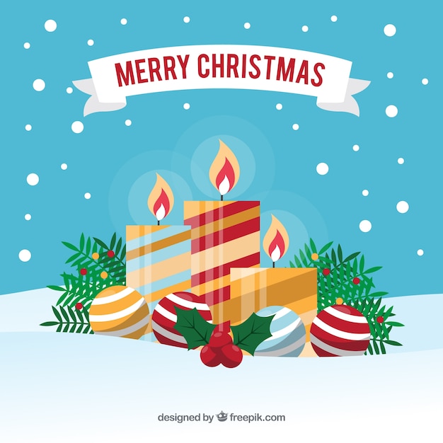 Decorative christmas candles background