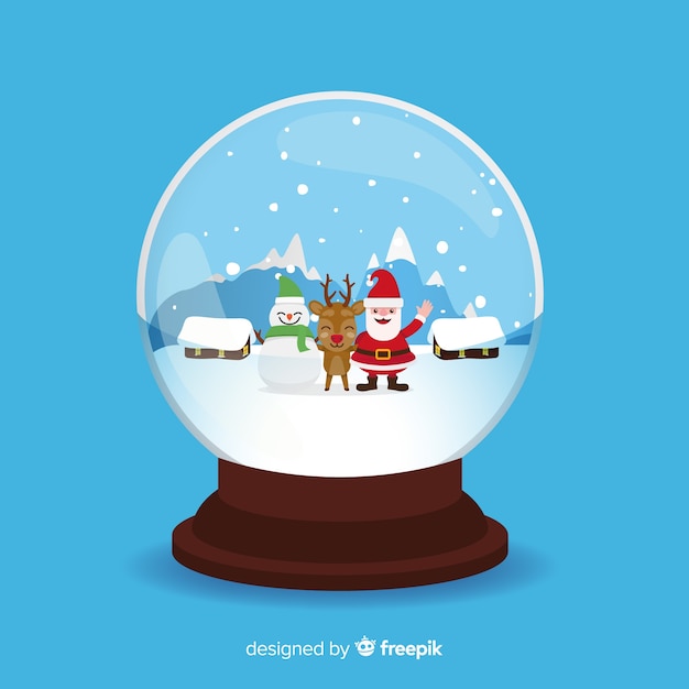 Decorative christmas snowball globe