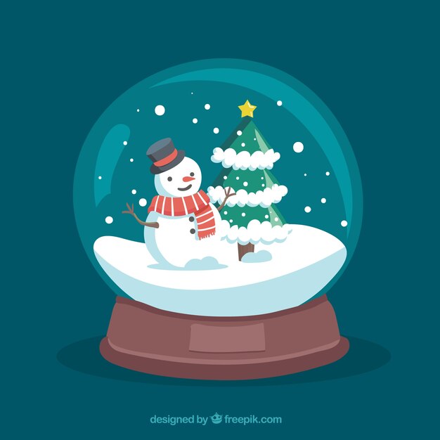 Decorative christmas snowglobes background