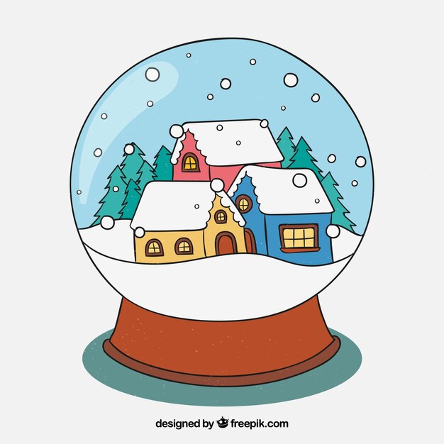 Decorative christmas snowglobes background