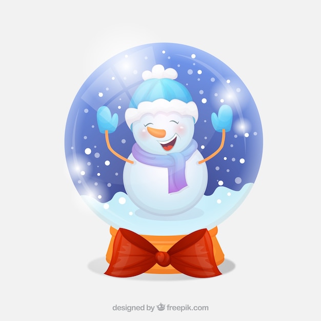 Decorative christmas snowglobes background