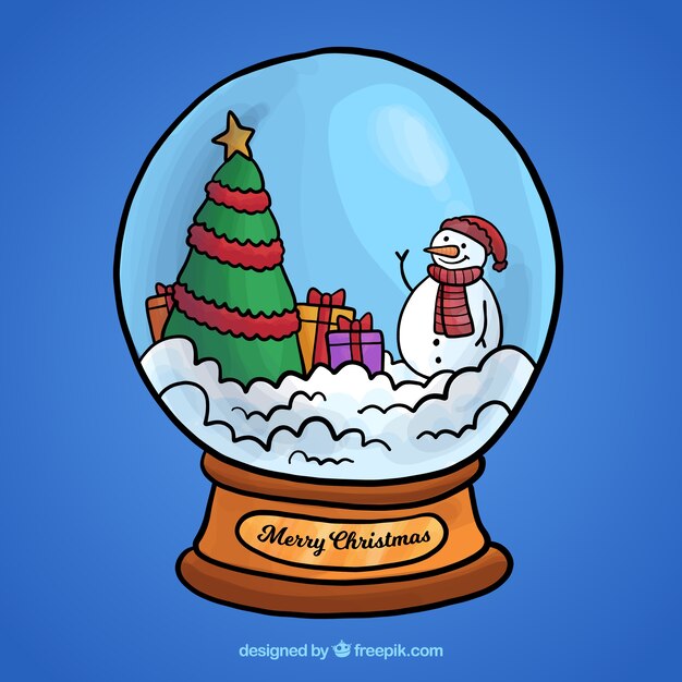 Decorative christmas snowglobes background