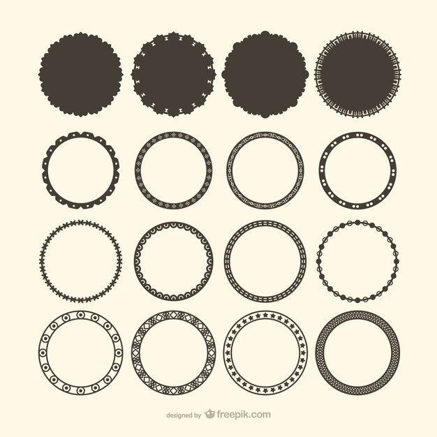 Decorative circle frame vectors