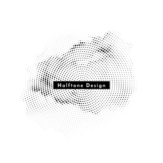 Decorative circular halftone elegant design background vector