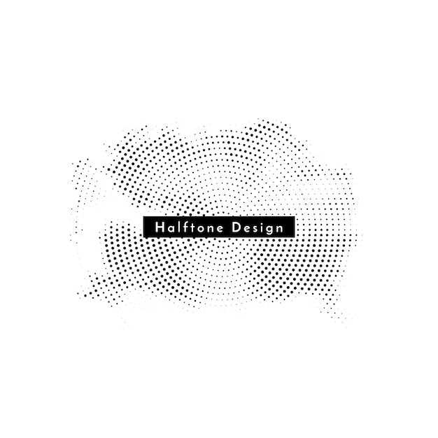 Decorative circular halftone elegant design background vector