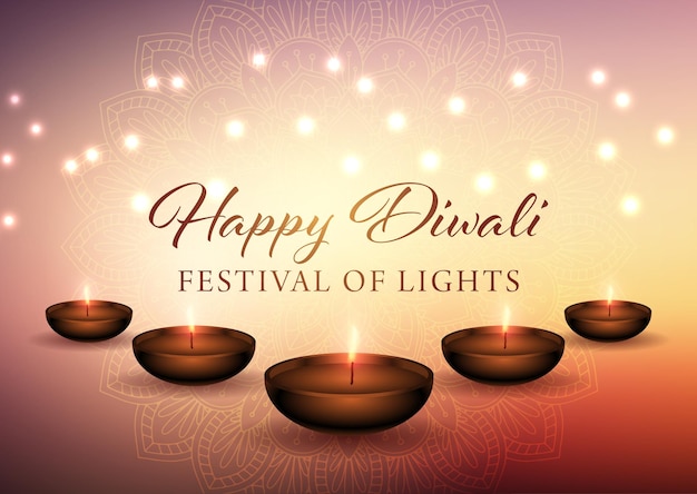 Free Vector decorative diwali background with lanterns 1209