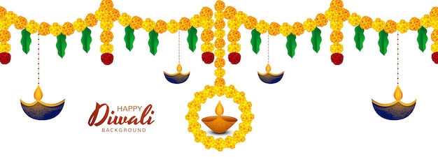 Decorative diwali festival card banner design