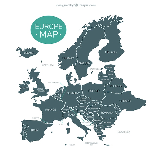 Free Vector decorative europe map