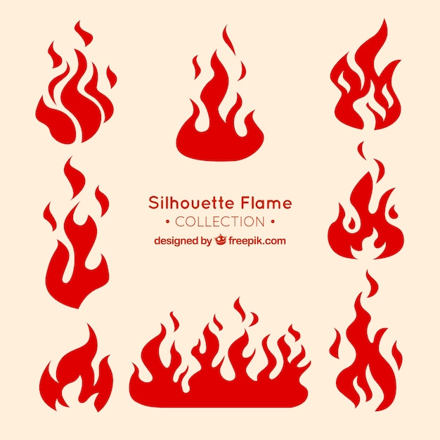 Decorative flame silhouettes