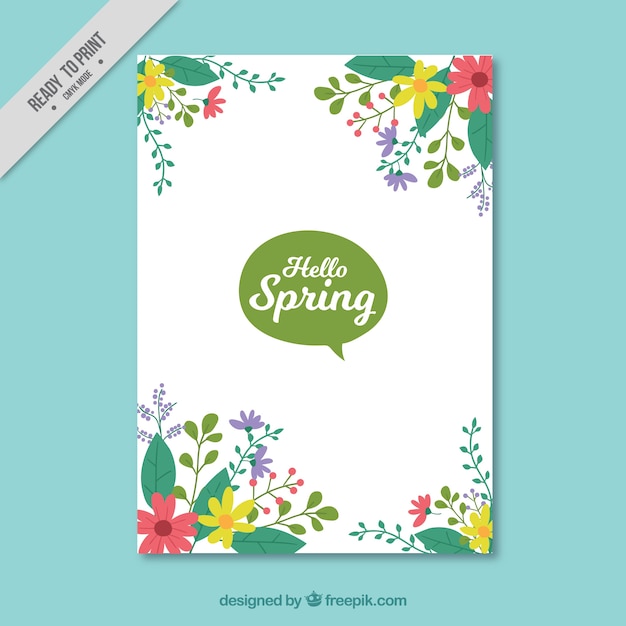 Decorative floral card ready for spring