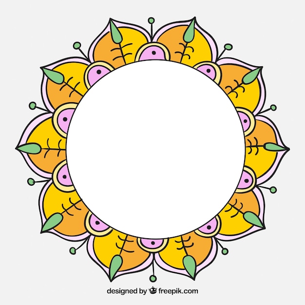 Free vector decorative floral mandala