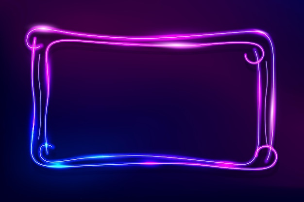 Free Vector decorative glowing neon frame