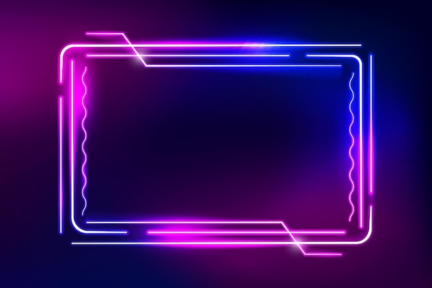 Free Vector decorative glowing neon frame