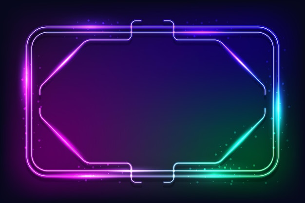 Decorative glowing neon frame