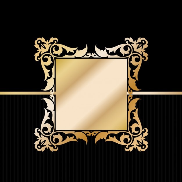 Free vector decorative golden frame background