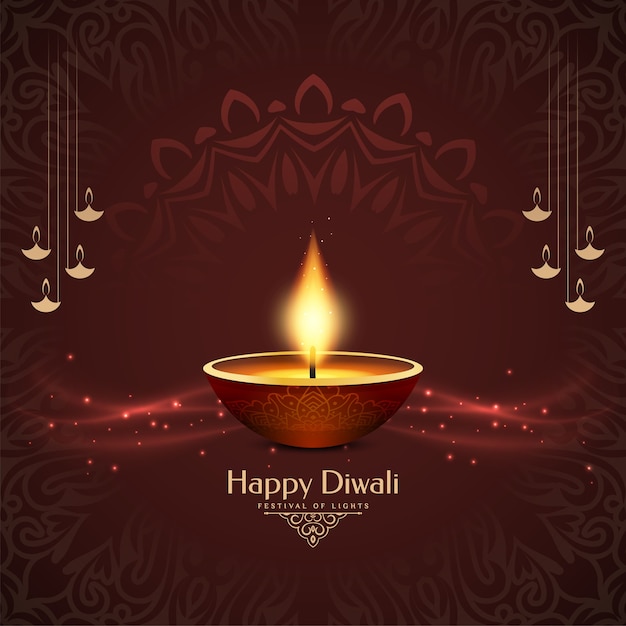 Decorative Happy Diwali cultural festival background  