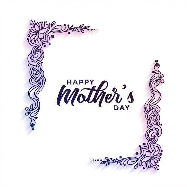 Decorative happy mothers day floral style background