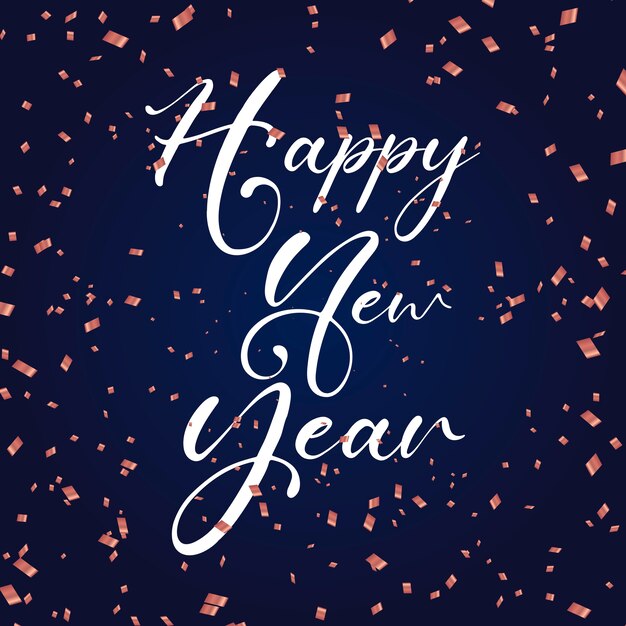 Decorative Happy New Year background with confetti