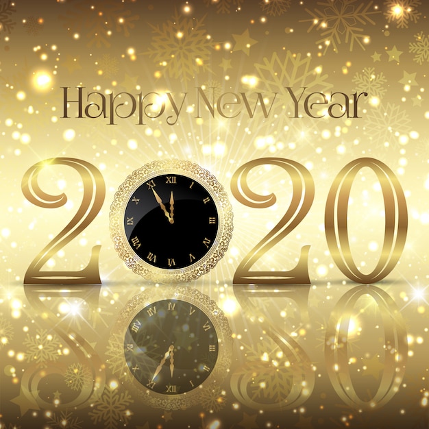 Free Vector decorative happy new year background