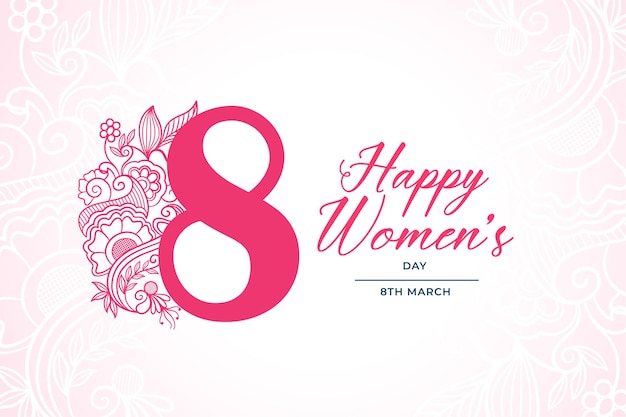 Decorative happy womens day  march background