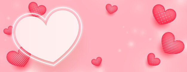 Decorative hearts on pink background for valentines day