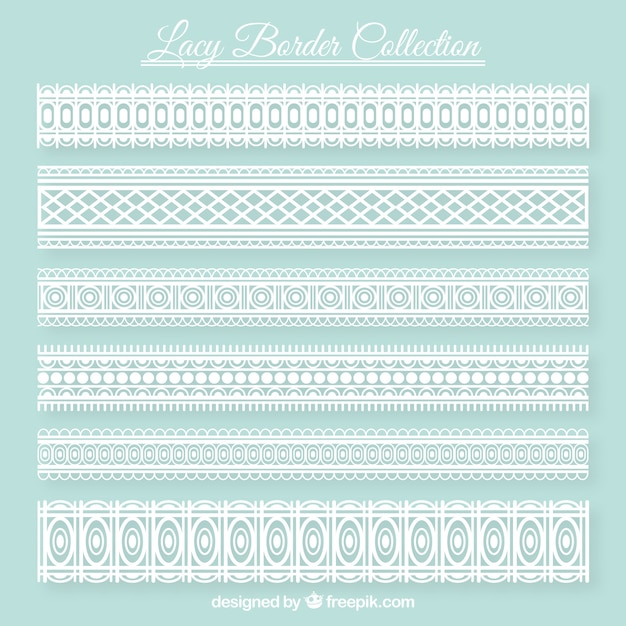 Decorative lace borders set