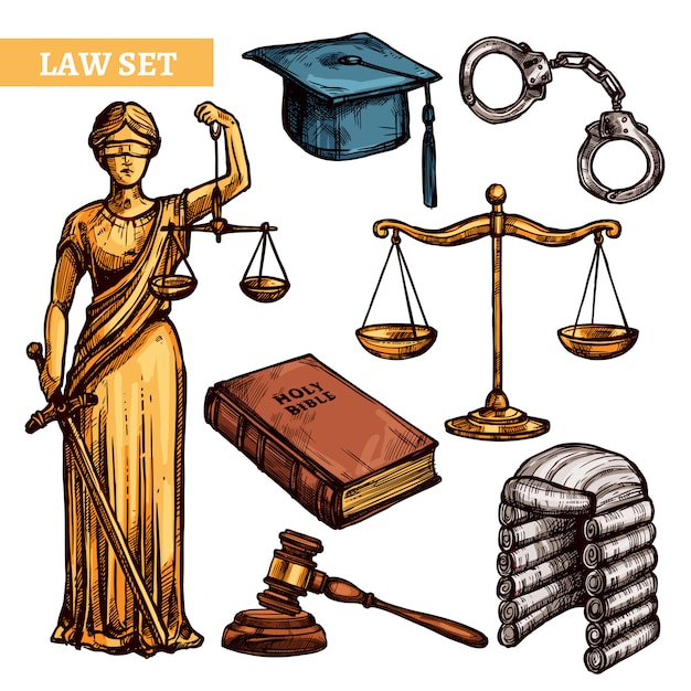 Free Vector decorative law set 