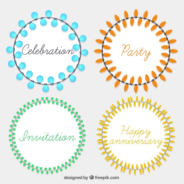 Decorative light wreaths 