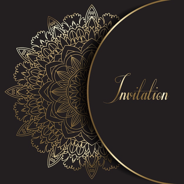 Free Vector decorative mandala design invitation