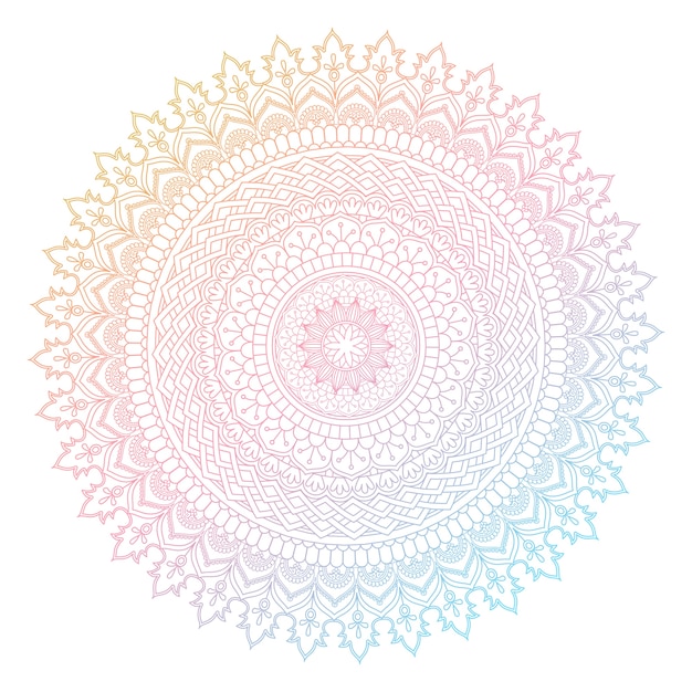 Free vector decorative mandala design with pastel colours