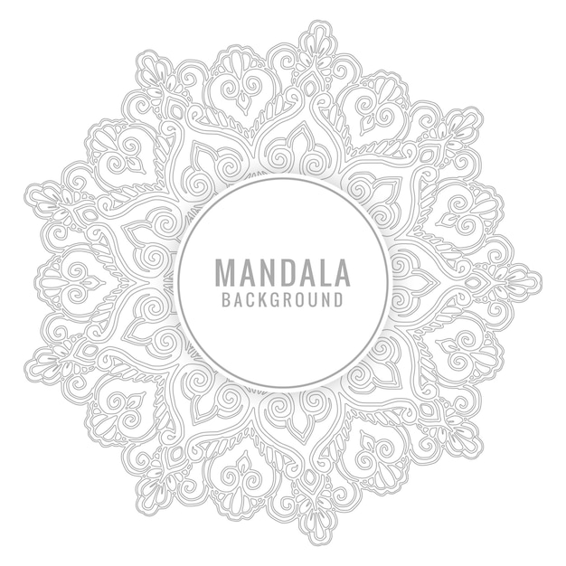 Decorative mandala with gray colour design