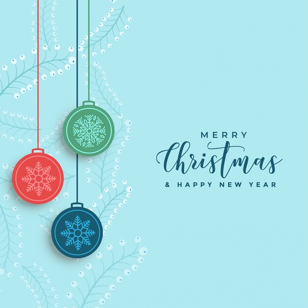 Decorative merry christmas poster design background