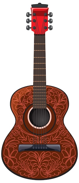 Free vector decorative mexican guitar illustration