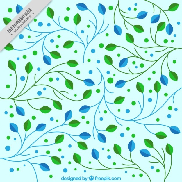 Free Vector decorative nature background with flat leaves