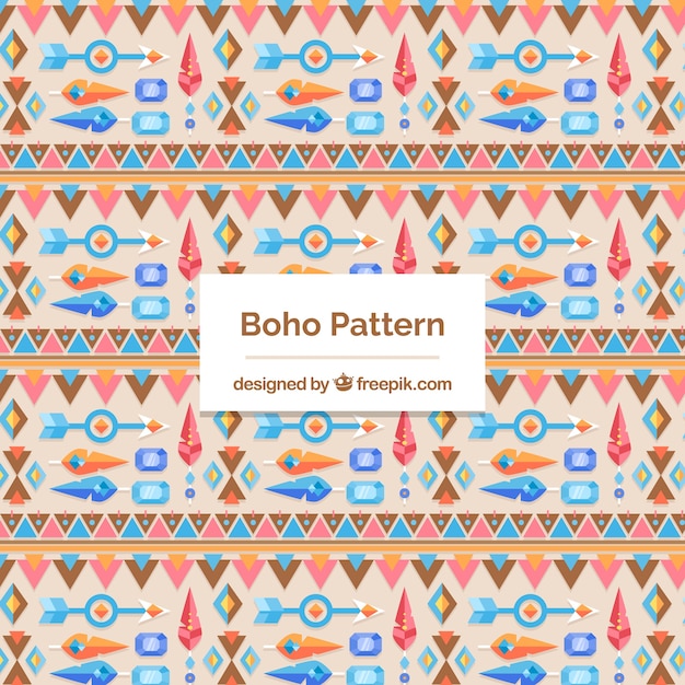 Free vector decorative pattern in boho style