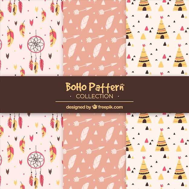 Free vector decorative pattern in boho style