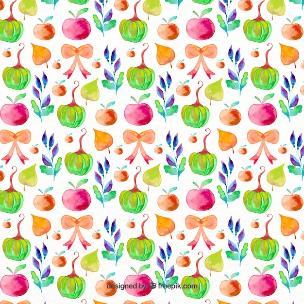 Free vector decorative pattern with colorful elements