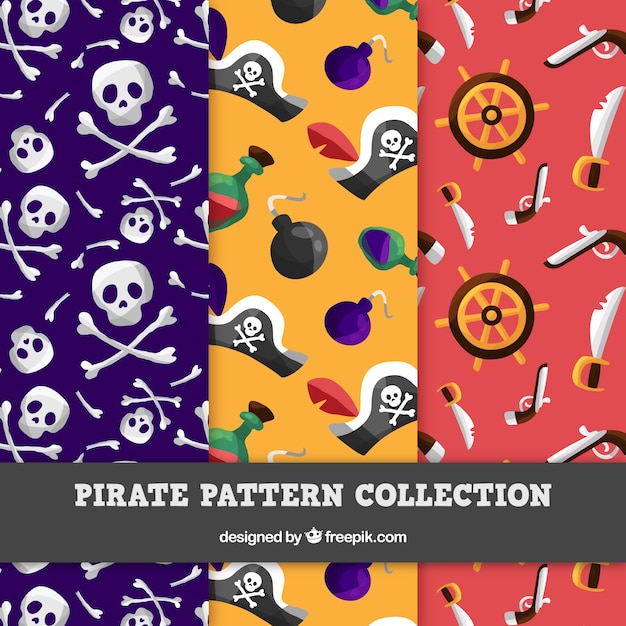 Decorative patterns with pirate accessories