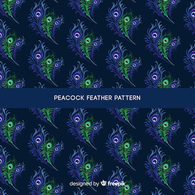 Free vector decorative peacock feather pattern design